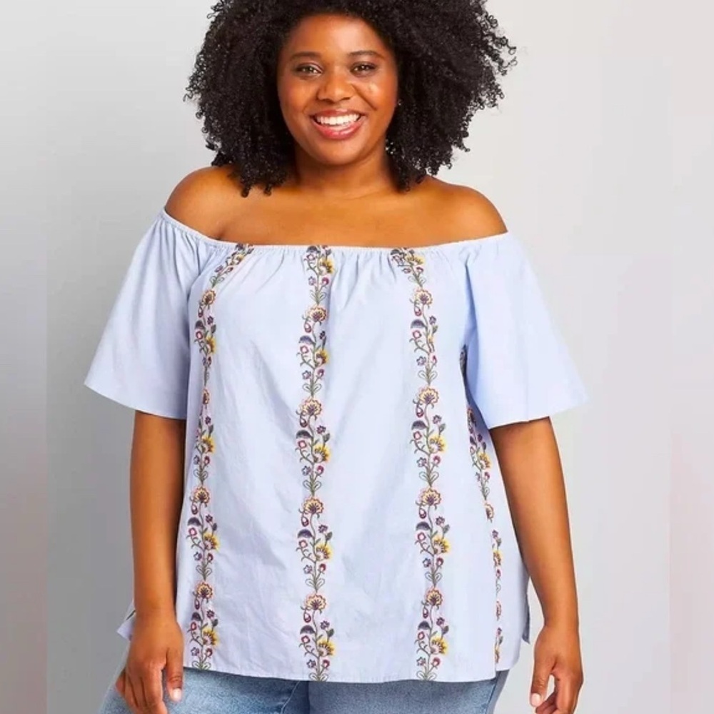 Boho Embroidered Peasant Blouse from Lane Bryant
